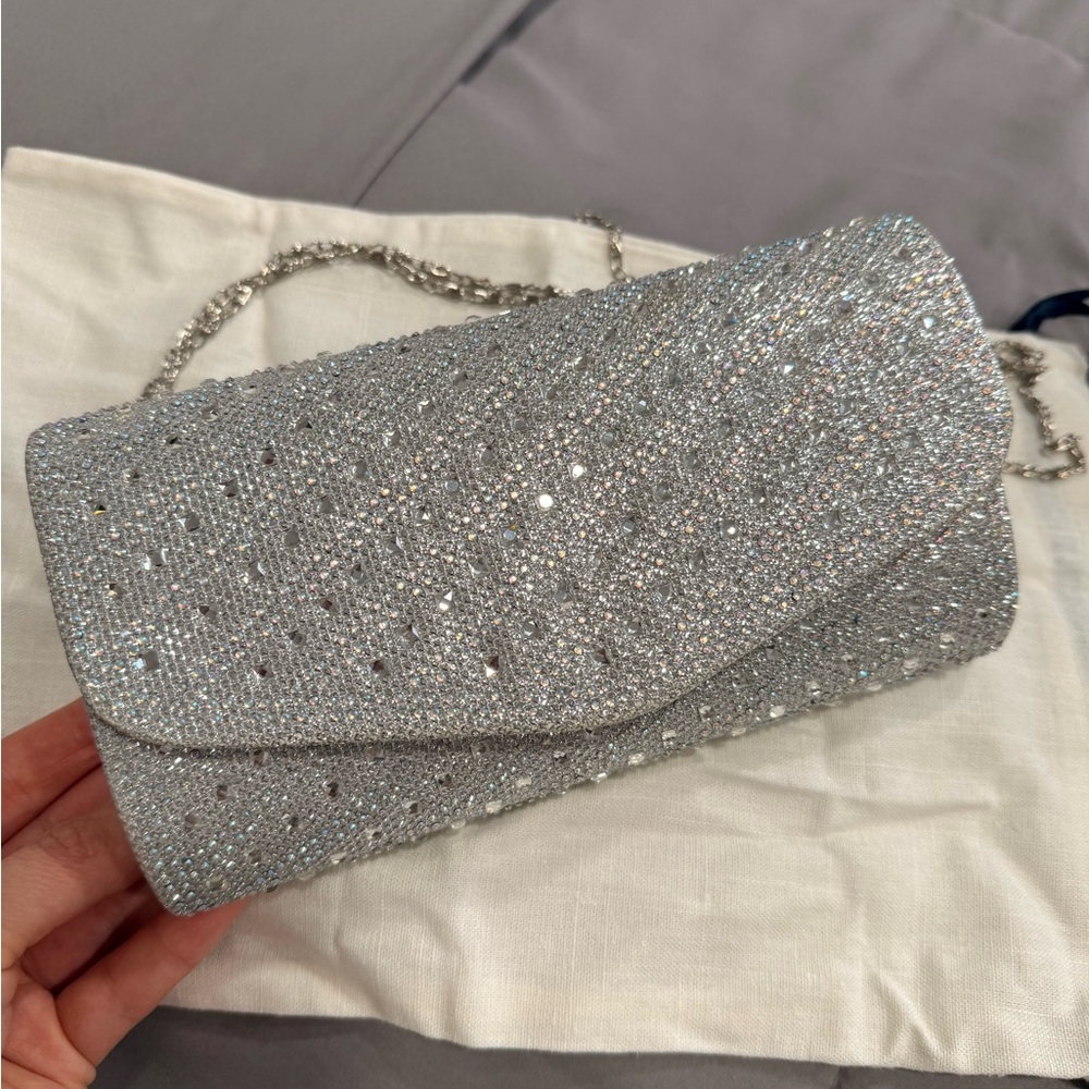 Elegant Silver Clutch Bag